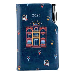 Diár DESIGN týždenný vreckový 2027 slovenský - modrá - Hotel