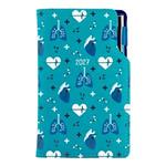 Diár DESIGN týždenný vreckový 2027 slovenský - tyrkysová- Doktor - srdce