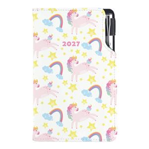 Diár DESIGN týždenný vreckový 2027 slovenský - Unicorn