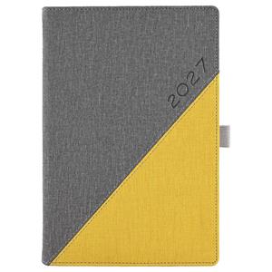 Diár DIEGO denný A5 2027 slovenský - sivá/žltá