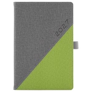 Diár DIEGO týždenný A5 2027 český - sivá/zelená