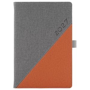 Diár DIEGO týždenný A5 2027 polský - sivá/oranžová