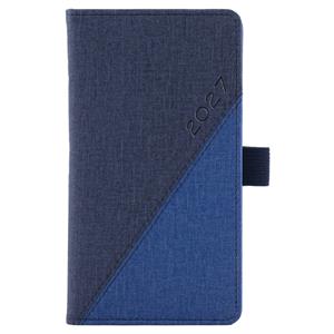 Diár DIEGO týždenný vreckový 2027 polský - modrá/modrá