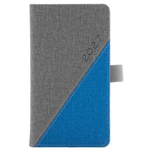 Diár DIEGO týždenný vreckový 2027 polský - sivá/modrá