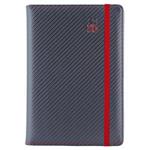 Diár ELASTIC denný A5 2025 polský - grafit/červená gumička