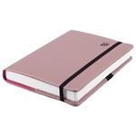 Diár ELASTIC denný A5 2027 český - púdrová/čierna gumička