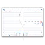 Diár ELASTIC denný B6 2025 - púdrová/čierna gumička