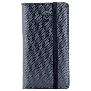 Diár ELASTIC týždenný vreckový 2026 český - grafit/čierna gumička