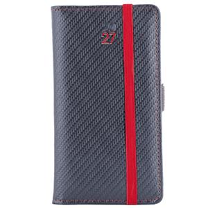 Diár ELASTIC týždenný vreckový 2027 slovenský - grafit/červená gumička