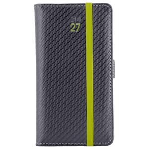 Diár ELASTIC týždenný vreckový 2027 slovenský - grafit/zelená gumička