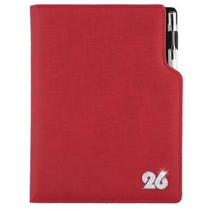 Diár GEP CRYSTAL týždenný A5 2026 slovenský - červená pastelová