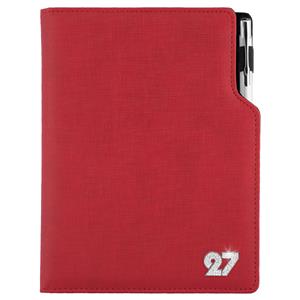 Diár GEP CRYSTAL týždenný A5 2027 český - červená pastelová