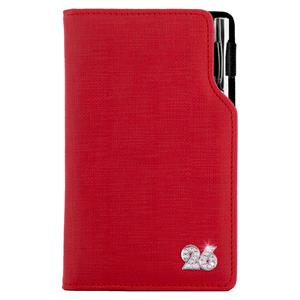 Diár GEP CRYSTAL týždenný vreckový 2026 slovenský - červená pastelová