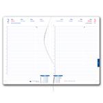 Diár GEP s perom denný A4 2026 polský - modrá pastelová