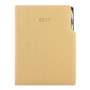 Diár GEP s perom denný A4 2027 polský - béžová