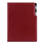 Diár GEP s perom denný A4 2027 polský - bordó