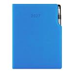 Diár GEP s perom denný A4 2027 polský - modrá pastelová