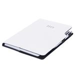 Diár GEP s perom denný A5 2025 polský - biela, čierne obšitie