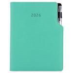 Diár GEP s perom denný A5 2026 český - mätová