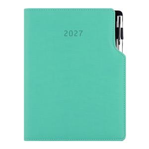 Diár GEP s perom denný A5 2027 český - mätová