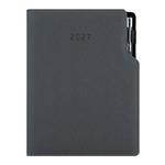 Diár GEP s perom denný A5 2027 polský - sivá