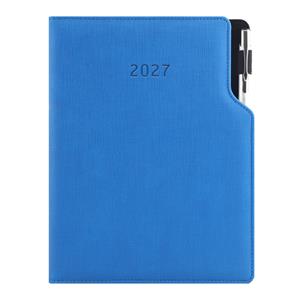 Diár GEP s perom denný A5 2027 slovenský - modrá pastelová