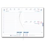 Diár GEP s perom denný B6 2026 polský - modrá pastelová