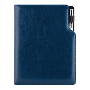 Diár GEP s perom denný B6 2027 polský - modrá