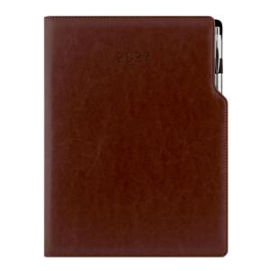 Diár GEP s perom týždenný A4 2027 polský - hnedá