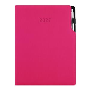 Diár GEP s perom týždenný A4 2027 polský - ružová