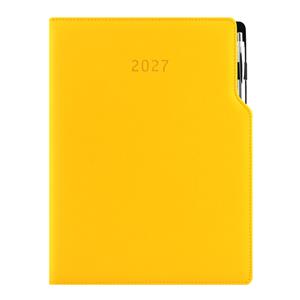 Diár GEP s perom týždenný A4 2027 polský - žltá
