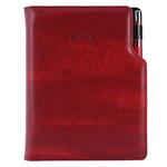 Diár GEP s perom týždenný A5 2025 český - bordó žíhaná