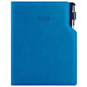 Diár GEP s perom týždenný A5 2026 český - modrá pastelová