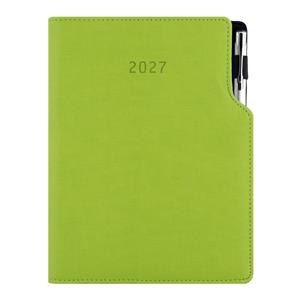 Diár GEP s perom týždenný A5 2027 český - zelená svetlá