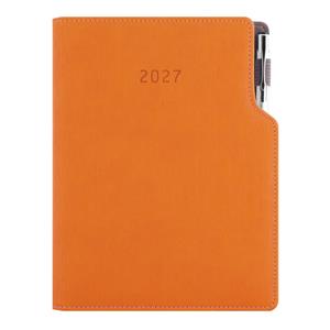 Diár GEP s perom týždenný B5 2027 - oranžová