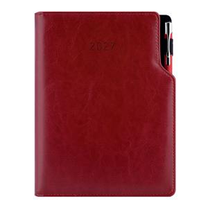 Diár GEP s perom týždenný B6 2027 - bordó