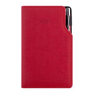 Diár GEP s perom týždenný vreckový 2027 český - červená