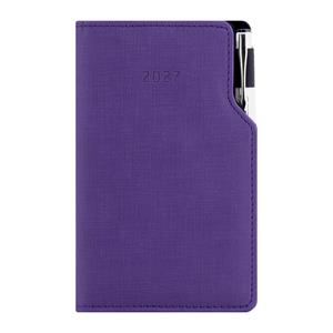 Diár GEP s perom týždenný vreckový 2027 český - fialová