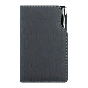 Diár GEP s perom týždenný vreckový 2027 český - sivá