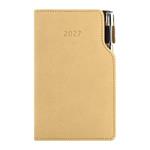 Diár GEP s perom týždenný vreckový 2027 polský - béžová
