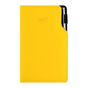 Diár GEP s perom týždenný vreckový 2027 polský - žltá