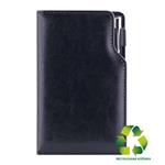 Diár GEP s perom týždenný vreckový 2027 slovenský - čierna/čierne vnútro - recyklovaná koženka