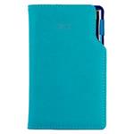 Diár GEP s perom týždenný vreckový 2027 slovenský - tyrkysová/modré vnútro