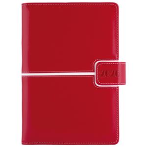 Diár MAGNETIC denný A5 2026 český - červená/biela