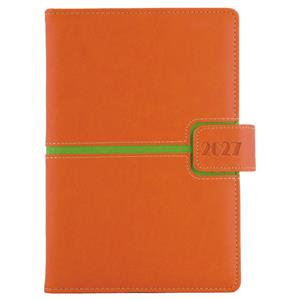 Diár MAGNETIC denný A5 2027 polský - oranžová/zelená