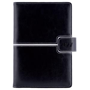 Diár MAGNETIC denný B6 2027 polský - čierna/biela