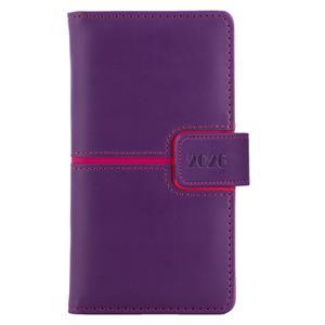 Diár MAGNETIC týždenný vreckový 2026 polský - fialová/ružova