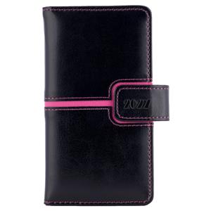 Diár MAGNETIC týždenný vreckový 2027 slovenský - čierna/ružová