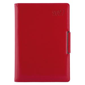 Diár METALIC týždenný A5 2027 český - červená