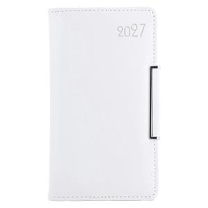 Diár METALIC týždenný vreckový 2027 český - biela